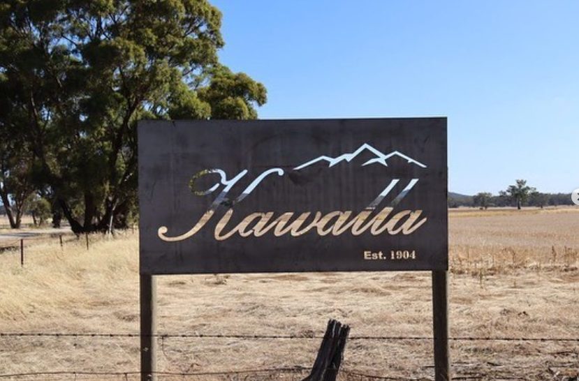 Custom cut steel farm sign